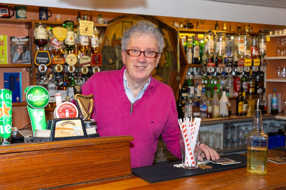 Billy Keane pictured behind the bar of John B's in Listowel. The bar completed its 70th year in existence over the weekend. Photo by John Kelliher.